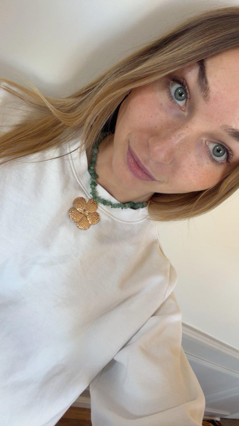 Collier FLEUR VERTE, photo 3